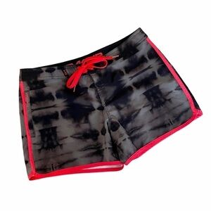 🌺 Dakine Hawaii Freeride Black Tie Dye Board Shorts Juniors Size 3